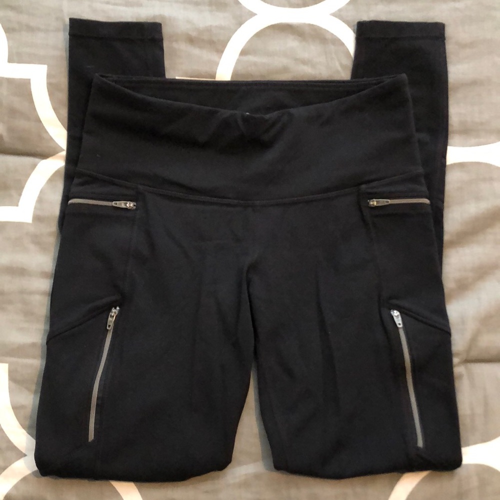 ATHLETA moto-style legging~W Sz S, ankle-length